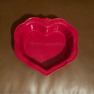 Princess House Pavillion Berry Heart-Shaped Bake & Serve Dish